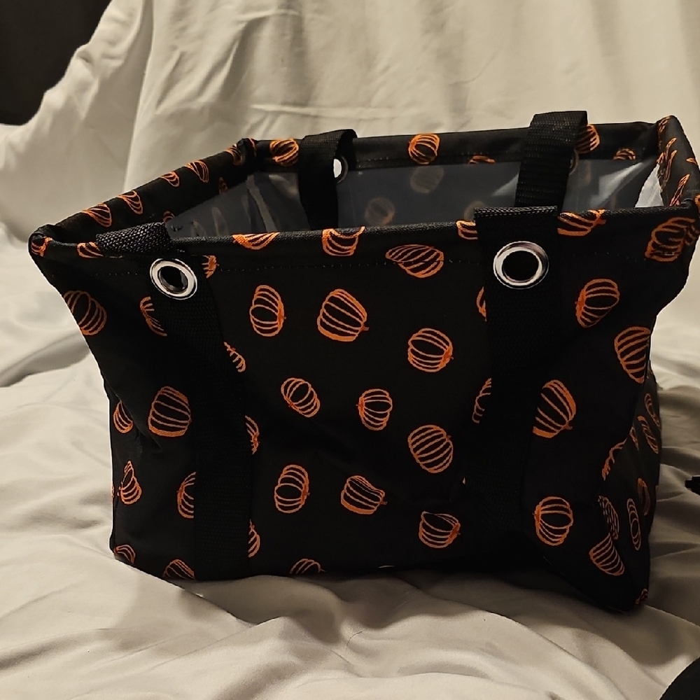 Thirty One Square Utility Tote Pumpkin Design